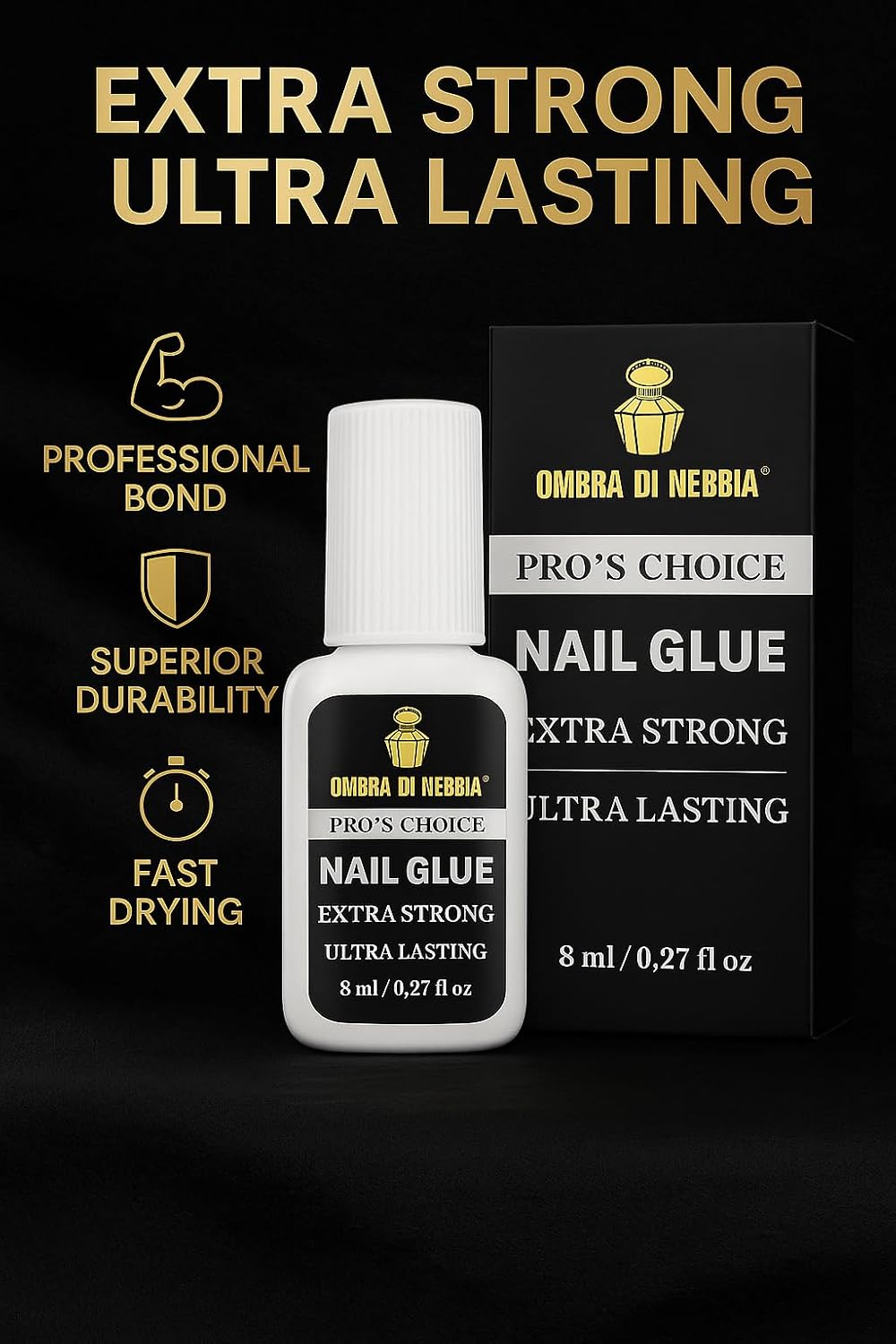 Brush-On Nail Glue 8ml for Press-Ons and Tips image 2