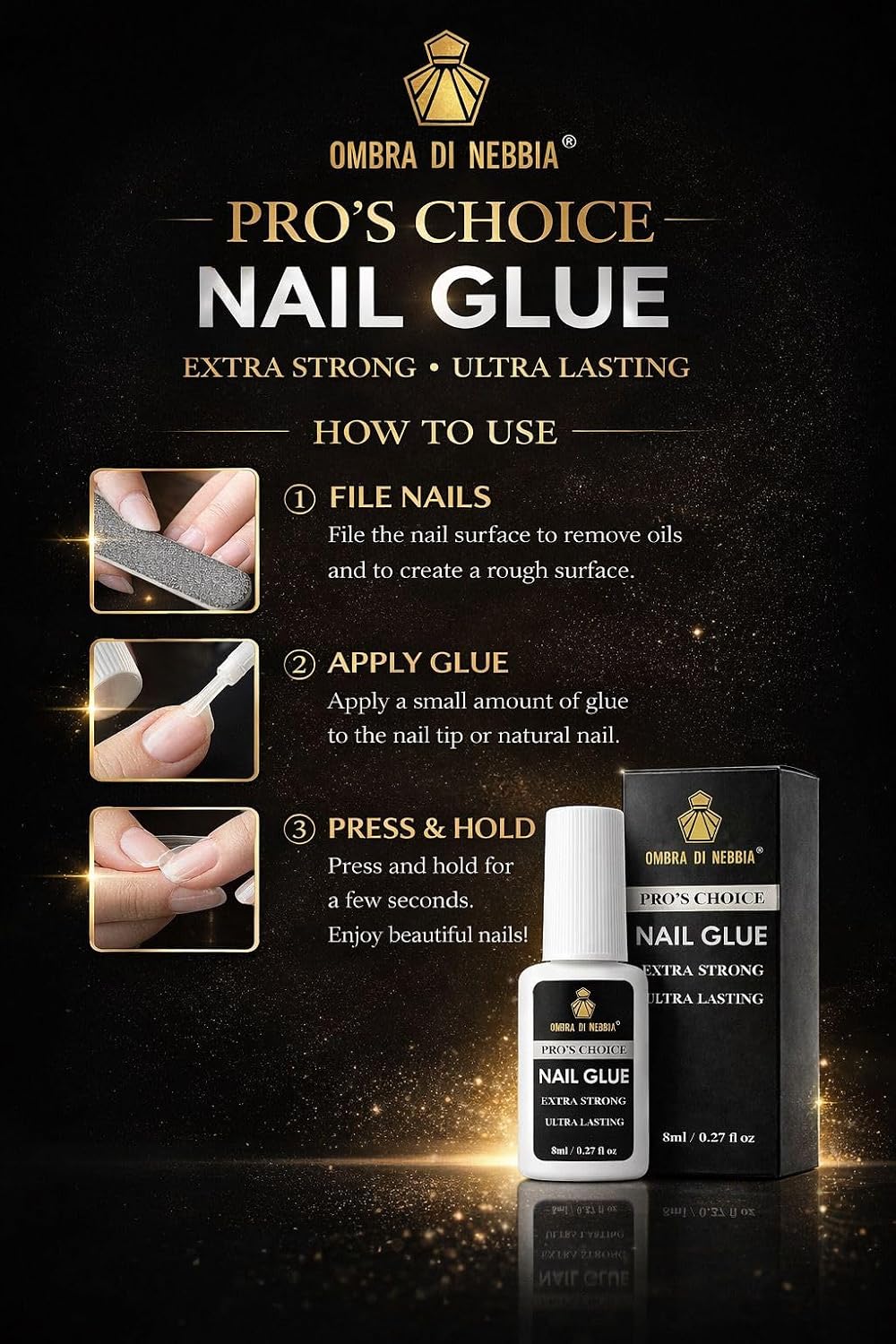 Brush-On Nail Glue 8ml for Press-Ons and Tips image 3